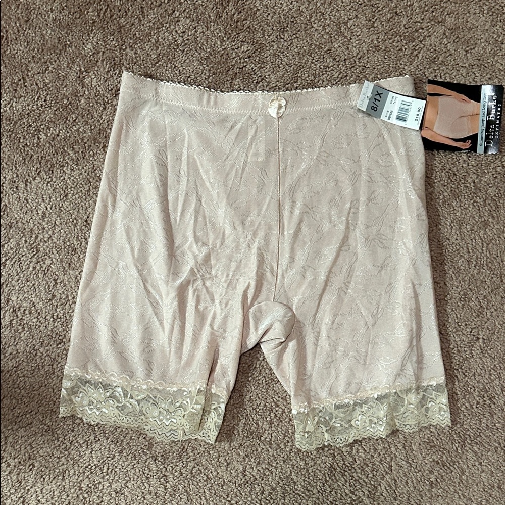 Delta Burke Lace Trim Shapewear - Cream